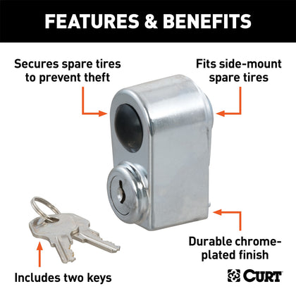 CURT 23562 Spare Tire Lock
