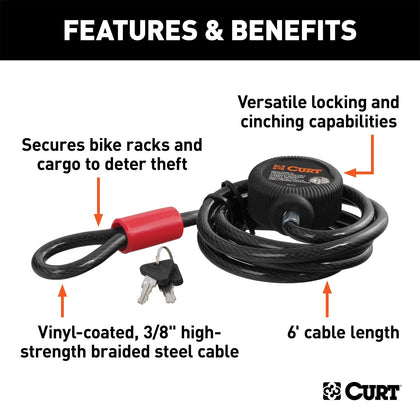CURT 23666 Security Cable