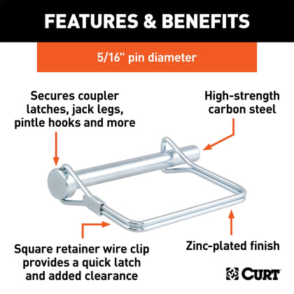 CURT 25010 Coupler Safety Pin