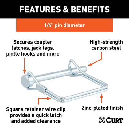 CURT 25080 Coupler Safety Pin