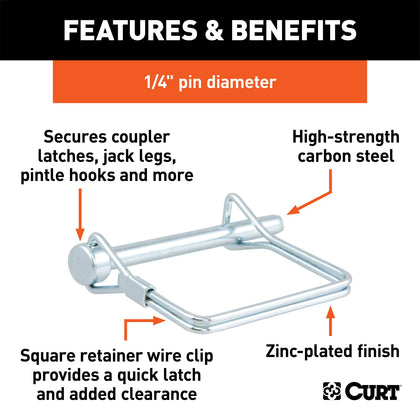 CURT 25081 Coupler Safety Pin