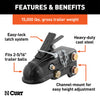 CURT 25328 Adjustable HD Cast Sleeve-Lock Coupler