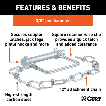 CURT 28001 Coupler Safety Pin
