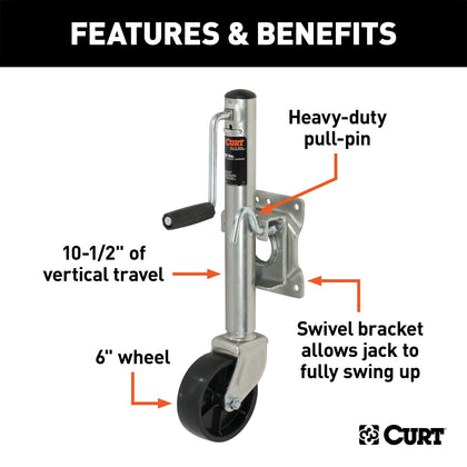 CURT 28101 Marine Tongue Jack