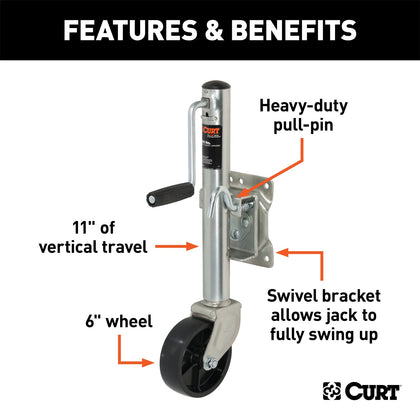 CURT 28113 Marine Tongue Jack