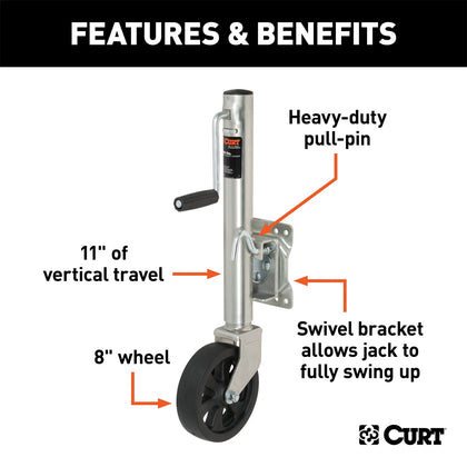 CURT 28116 Marine Tongue Jack