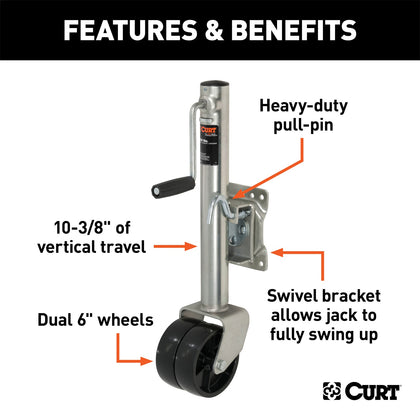 CURT 28156 Swivel Jack