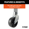 CURT 28276 Trailer Jack Caster Assembly