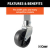 CURT 28277 Trailer Jack Caster Assembly