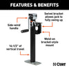 CURT 28306 Bracket Mount Swivel Jack