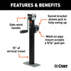 CURT 28324 Pipe Mount Swivel Jack