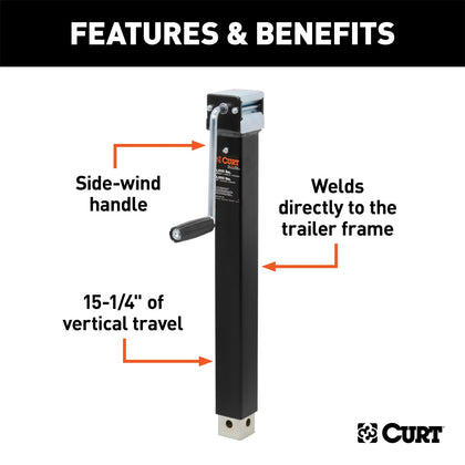 CURT 28359 Direct Weld Square Jack