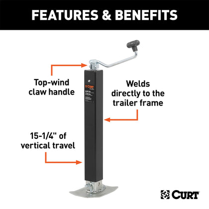 CURT 28570 Direct Weld Square Jack
