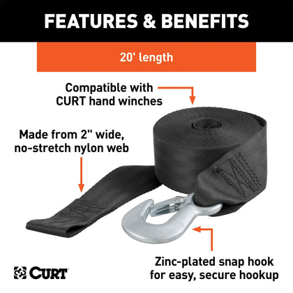 CURT 29007 Winch Strap
