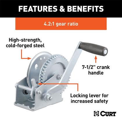 CURT 29425 Hand Winch