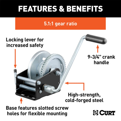 CURT 29429 Hand Winch