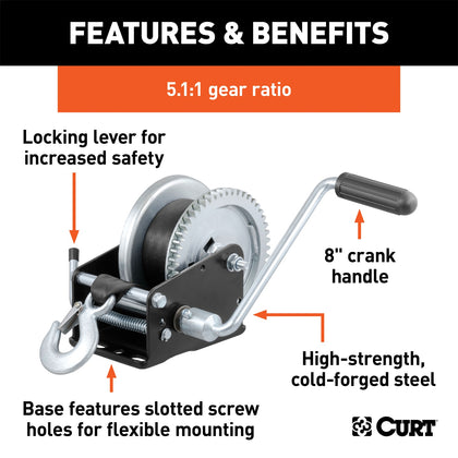 CURT 29438 Hand Winch