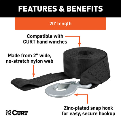 CURT 29451 Winch Strap