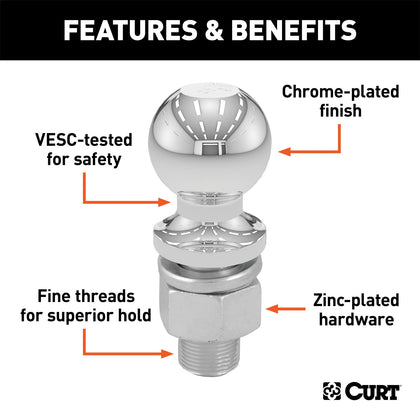CURT 40007 Trailer Hitch Ball