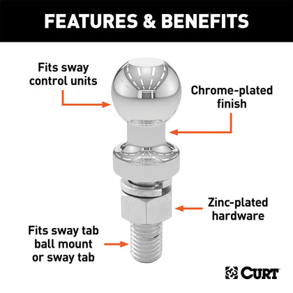 CURT 40093 Sway Control Hitch Ball