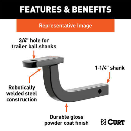 CURT 45000 Class I/II Ball Mount