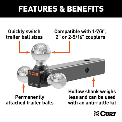 CURT 45001 Multi-Ball Ball Mount