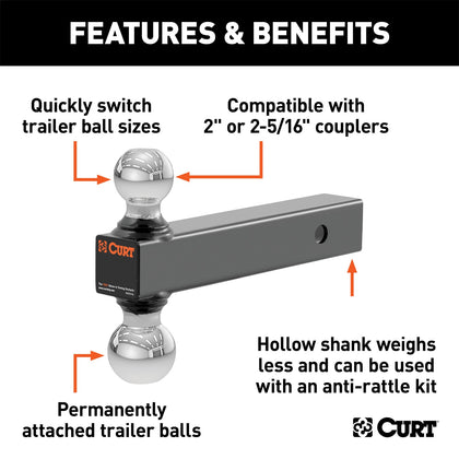 CURT 45002 Multi-Ball Ball Mount