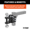 CURT 45008 Dual-Ball And Clevis Bar Mount