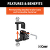 CURT 45008 Dual-Ball And Clevis Bar Mount