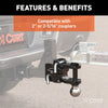 CURT 45008 Dual-Ball And Clevis Bar Mount