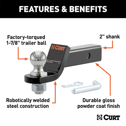 CURT 45034 Class III Loaded Ball Mount