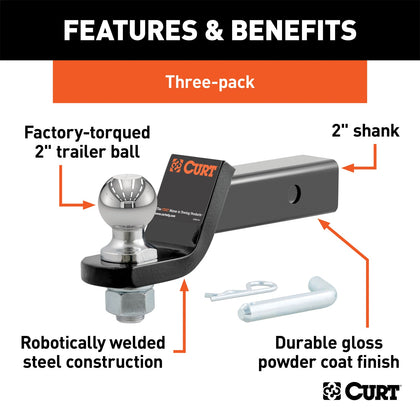 CURT 45037 Class III Loaded Ball Mount