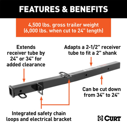CURT 45048 Receiver Adapters/Extenders