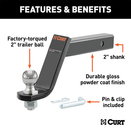 CURT 45064 Class III Loaded Ball Mount