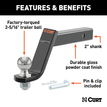 CURT 45065 Class III Loaded Ball Mount