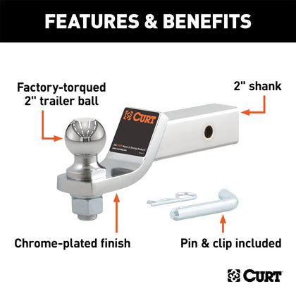 CURT 45295 Class III Loaded Ball Mount