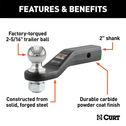 CURT 45331 Loaded Magnum Forged Ball Mount