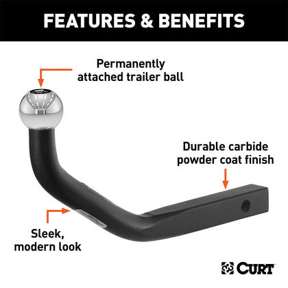 CURT 45591 Euro Ball Mount