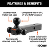 CURT 45650 Class III/IV Multi Ball Mount