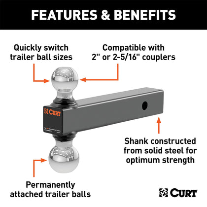 CURT 45665 Class III/IV Multi Ball Mount