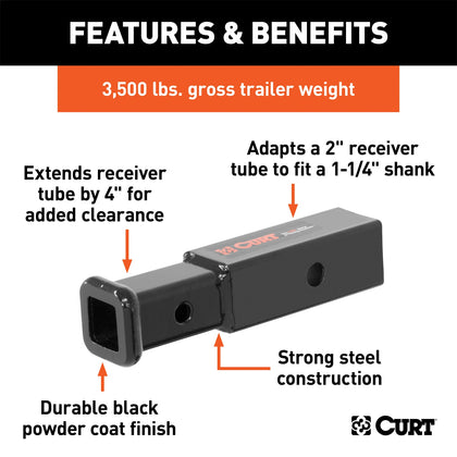 CURT 45770 Receiver Adapters/Extenders