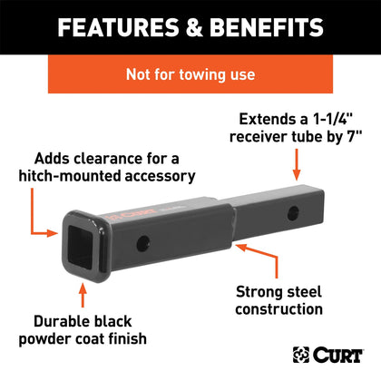 CURT 45789 Receiver Extender