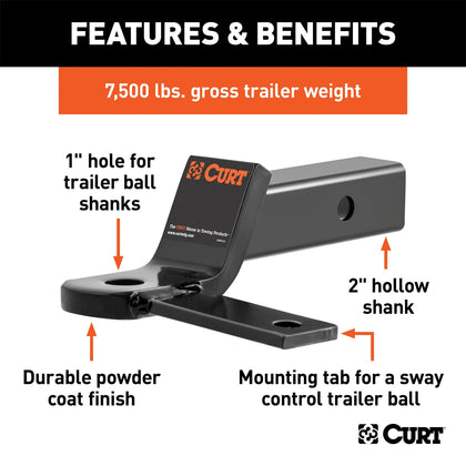 CURT 45820 Sway Tab Ball Mount