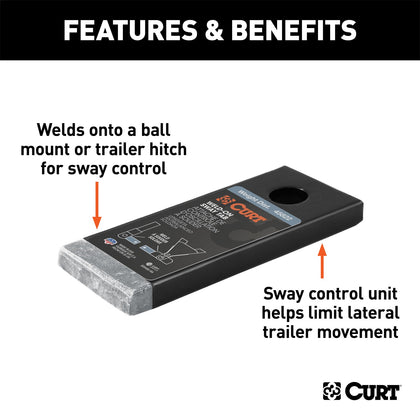 CURT 45822 Weld-On Sway Control Tab