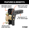 CURT 45902 Adjustable Channel Ball Mount