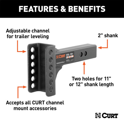 CURT 45911 Hollow Shank