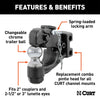 CURT 45919 Channel Style Forged Pintle With Ball