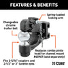 CURT 45920 Channel Style Forged Pintle With Ball