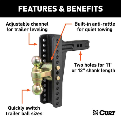 CURT 45926 Adjustable Channel Mount
