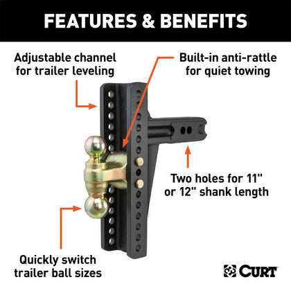 CURT 45927 Adjustable Channel Mount